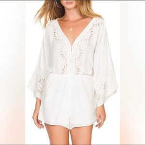 Amuse Society Babe Alert White Romper